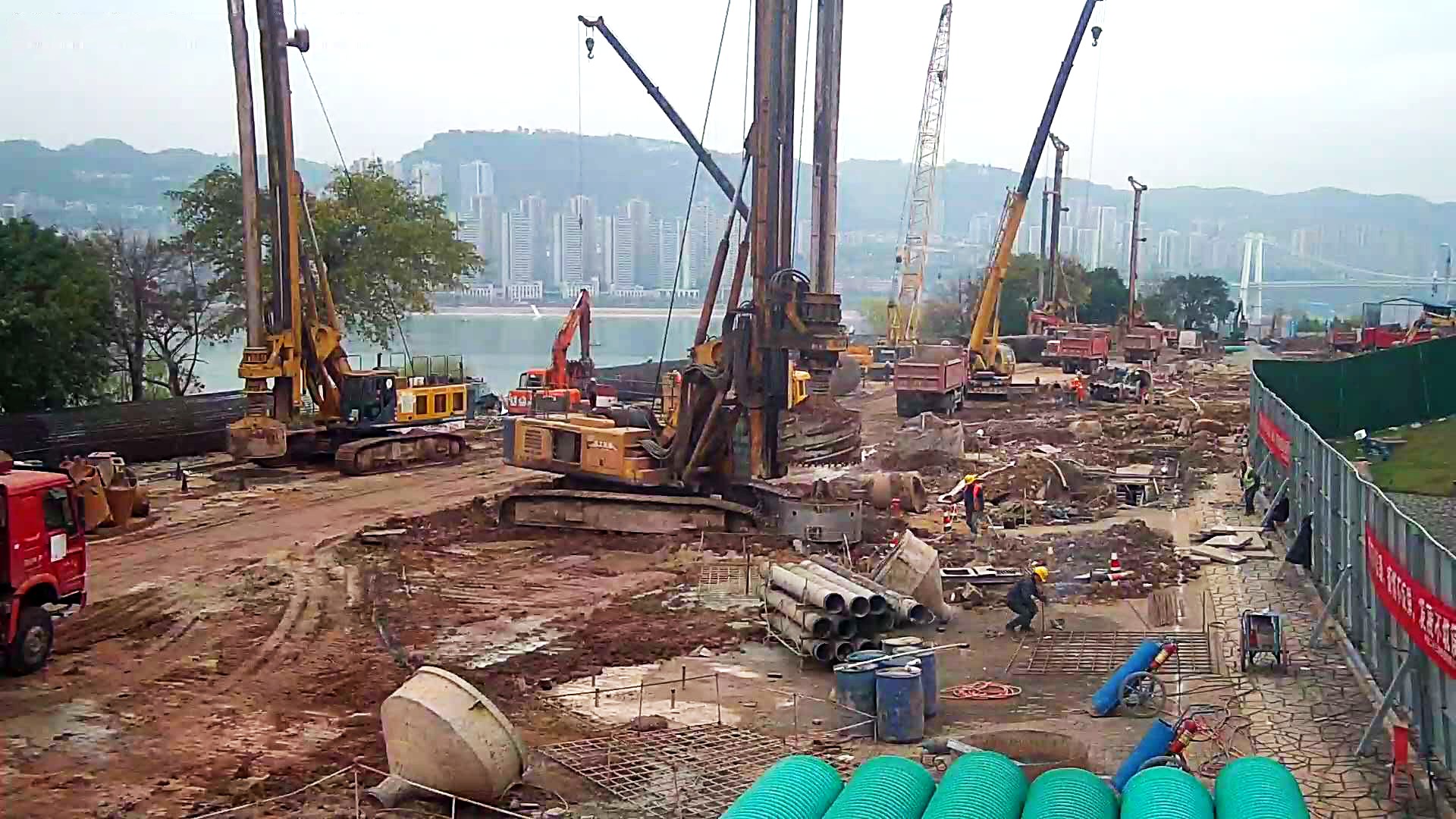 三峡园及万州江南新区市民广场改建基础工程